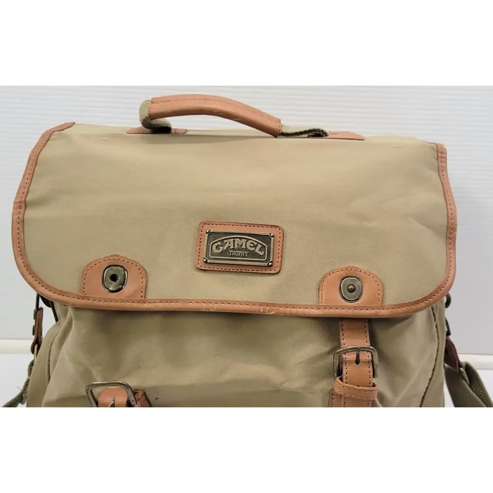 K) Rare Vintage Camel Trophy Adventure Canvas Messenger Postman Bag